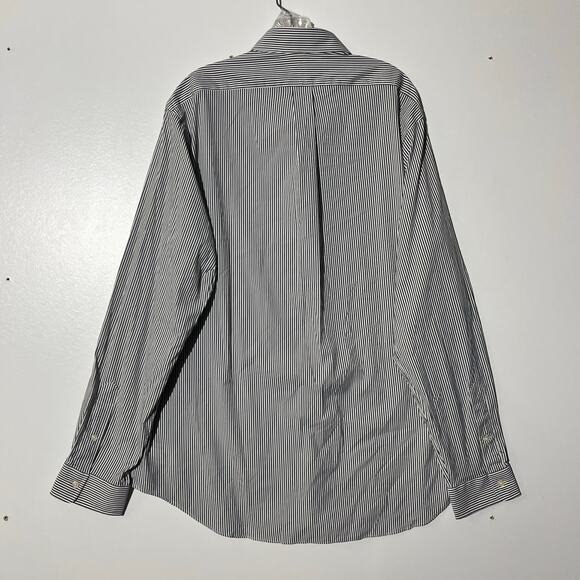 Vintage Polo Ralph Lauren Performance White/Black Striped Button Up Shirt Men XL - Picture 5 of 8